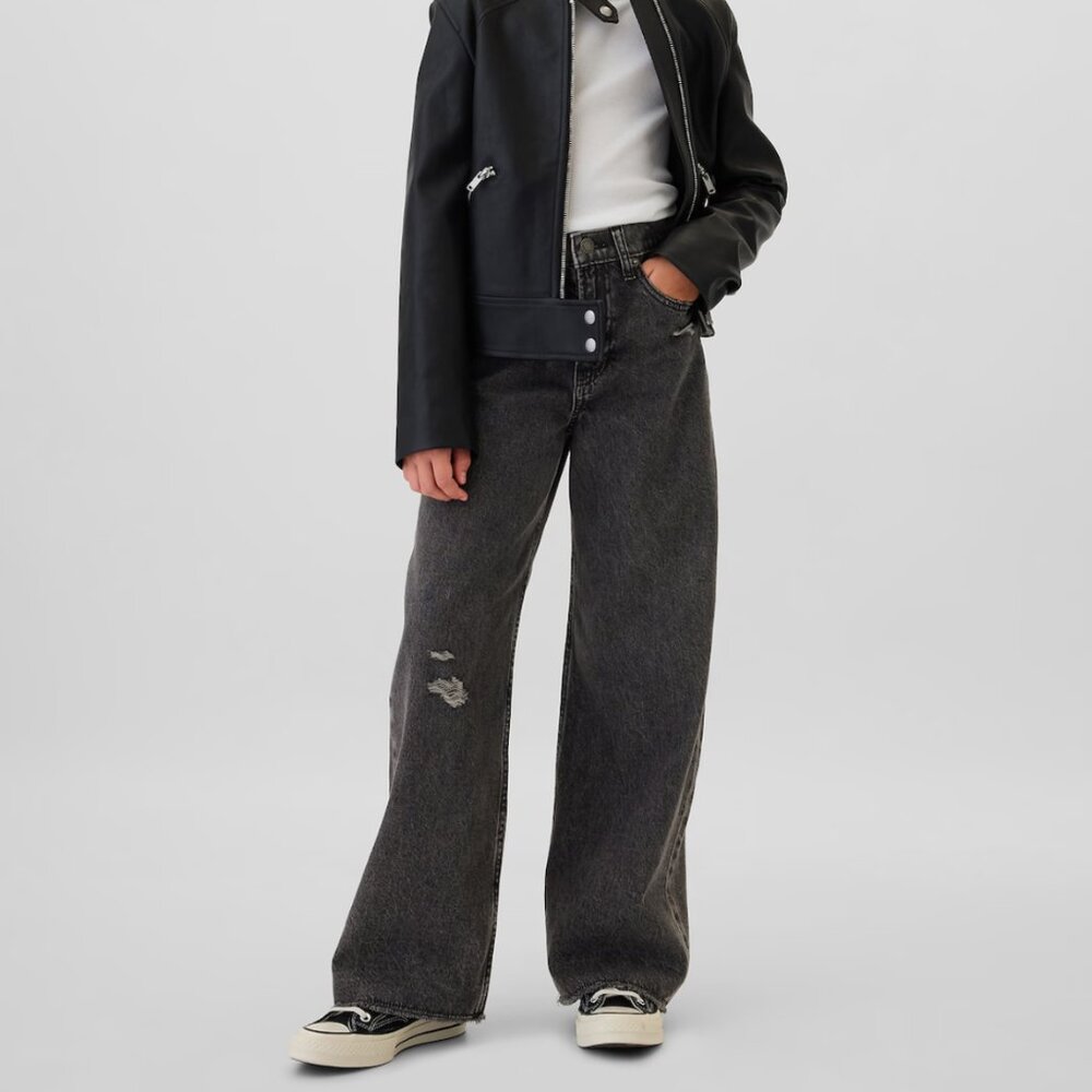 GAP Kids Kids Low Rise Stride Wide-Leg Jeans - Size 8 Slim -